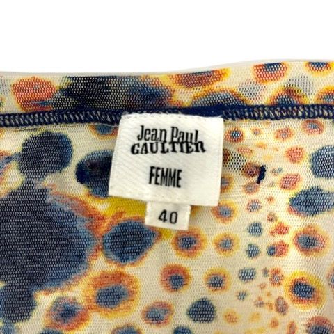ジャンポールゴルチエ タートルネック トップス　ブラウス　カットソー　総柄　40 ジャンポールゴルチエ タートルネック トップスブラウスカットソー総柄40