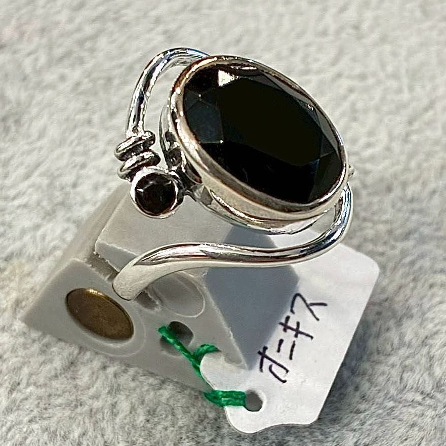 オニキス♡13号【アガット】SV925楕円 ロゴ シルバーリング 復刻 ブラック オニキス♡13号【アガット】SV925楕円 ロゴ シルバーリング 復刻