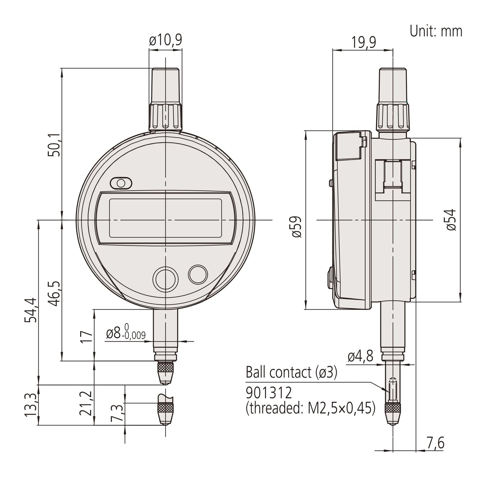 ミツトヨ Mitutoyo デジマチックインジケータ 543-790 B-10 ID-S 112 XB 2