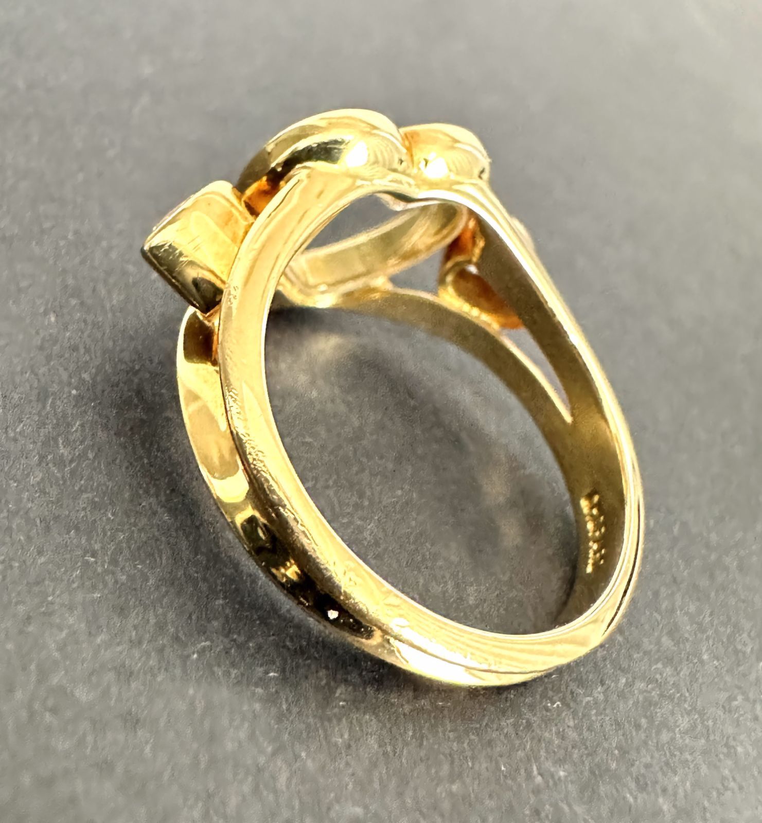 良品 レア Chopard ショパール K18YG ハッピーダイヤモンド ペア 
