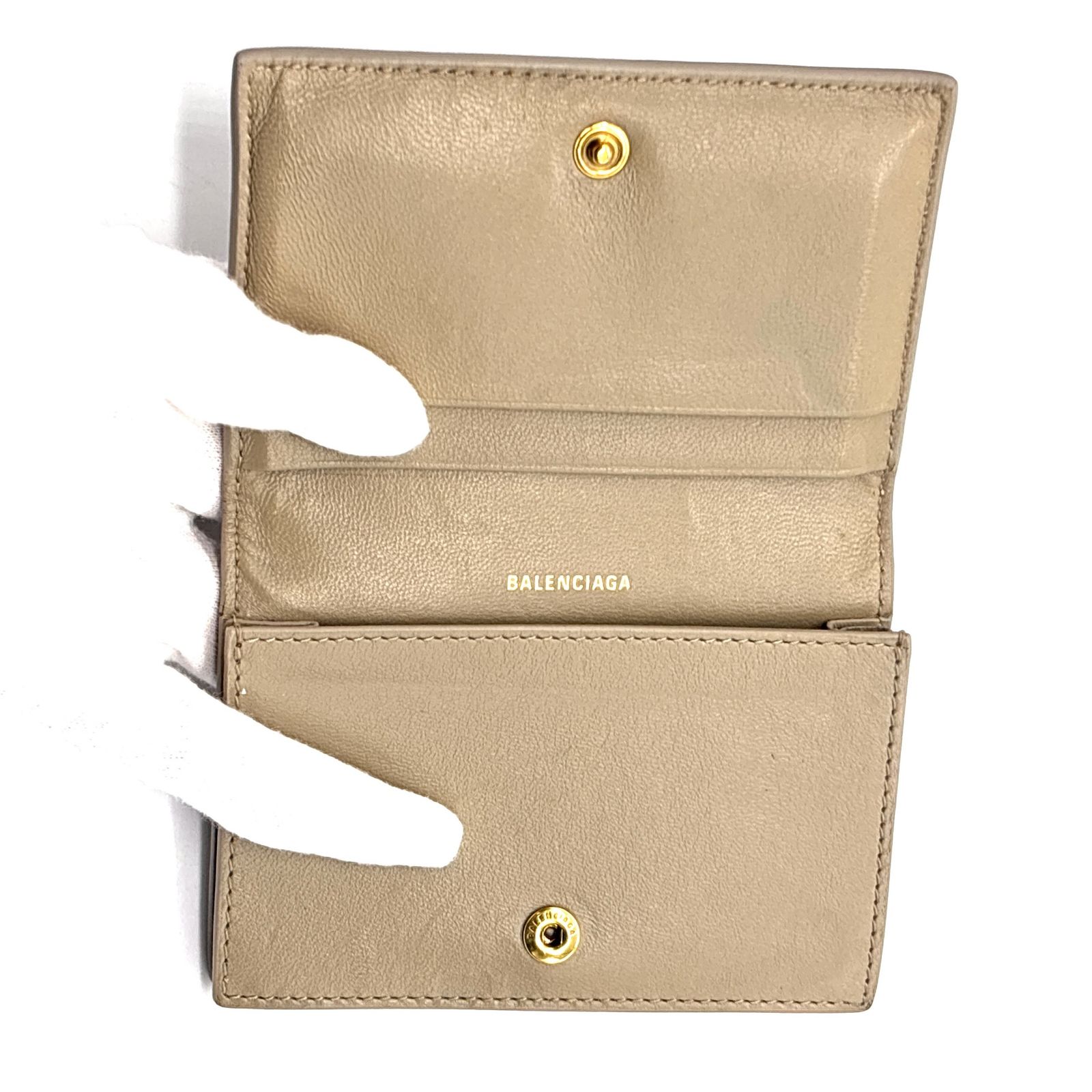 BALENCIAGA バレンシアガ BBモノグラム カードケース エンボス カーフ 