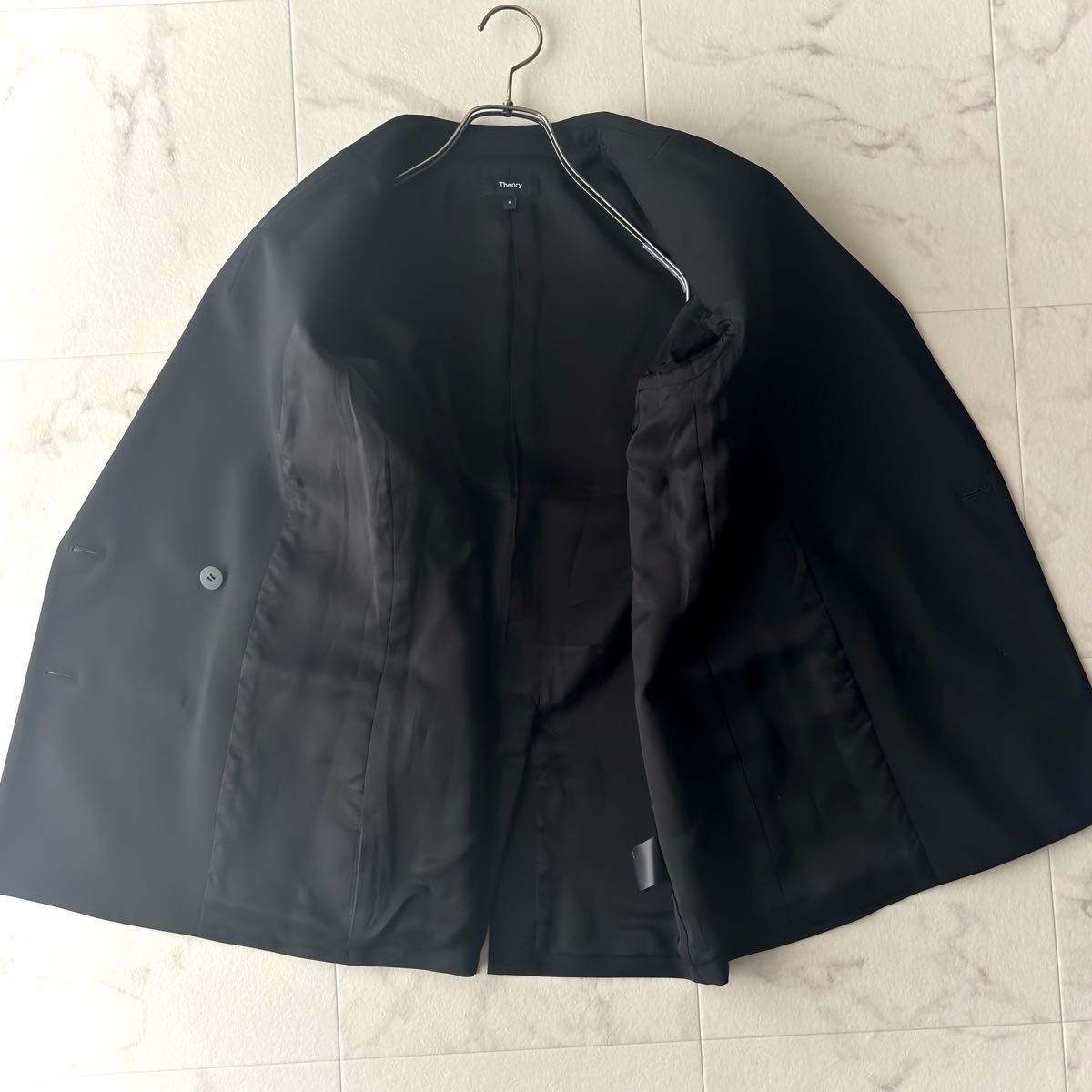 cnr0080* 美品 Theory セオリー boxy db jkt ボクシー ダブルブレスト