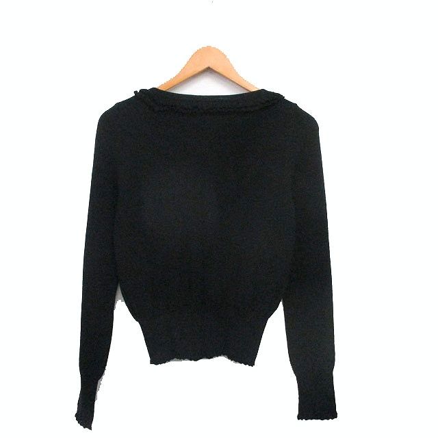 エポカ EPOCA カーディガン 長袖 フリル レース ウール シンプル 40