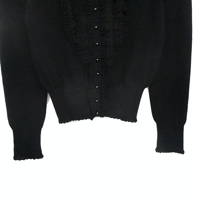 エポカ EPOCA カーディガン 長袖 フリル レース ウール シンプル 40