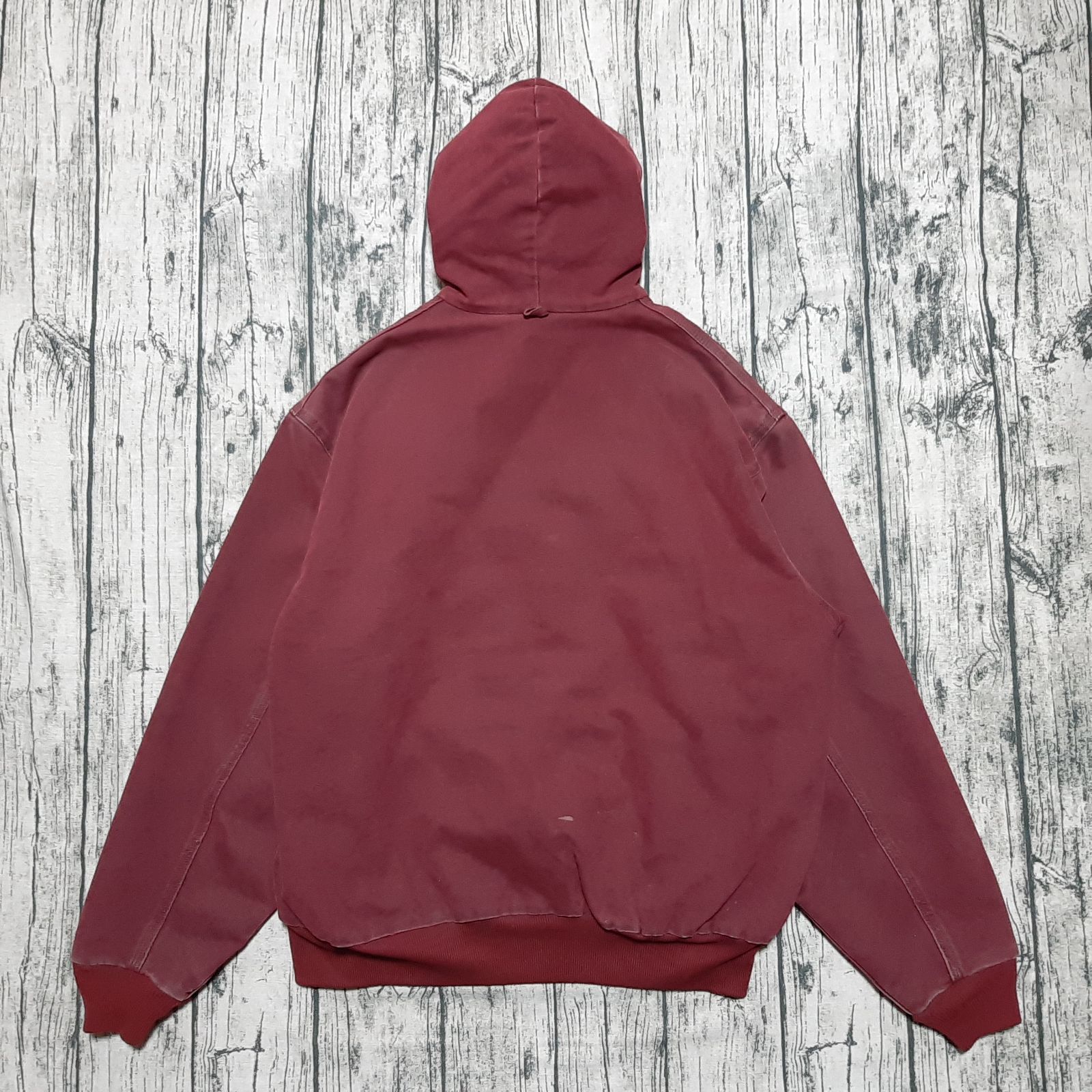 size XL】99年製 Carhartt アクティブジャケット ブリック 革ロゴ