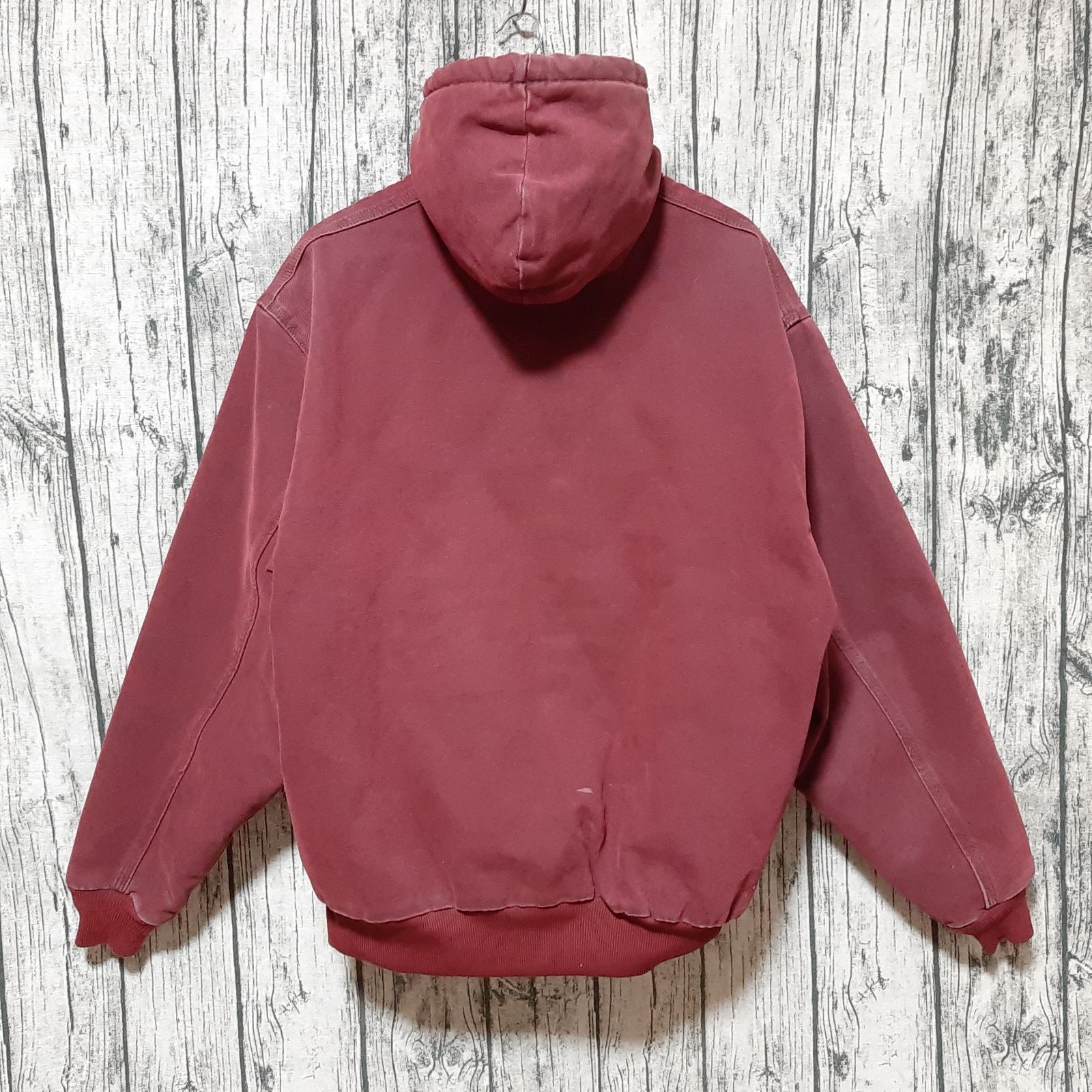 size XL】99年製 Carhartt アクティブジャケット ブリック 革ロゴ 