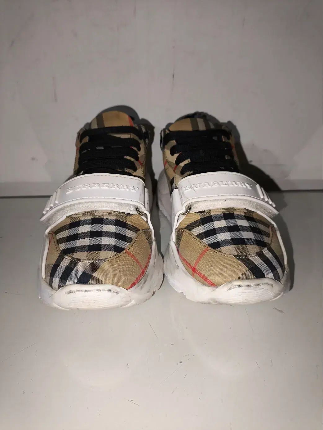 37 240mm バーバリー チェック ヴィンテージ スニーカー ベルクロ