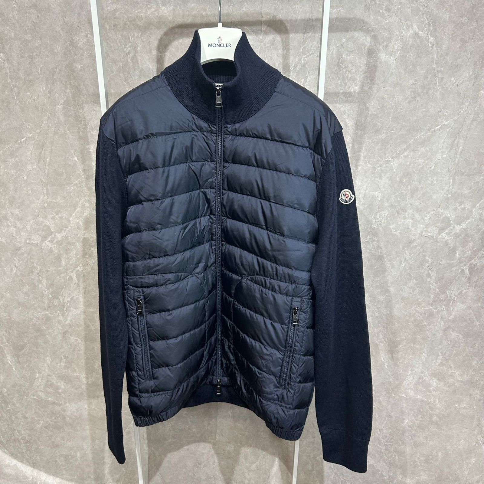 美品】 MONCLER モンクレール ハイブリッドダウンニットジャケット