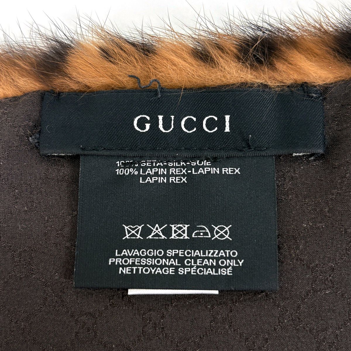 グッチ GUCCI マイクロGG マフラー ラパンファー レオパード柄