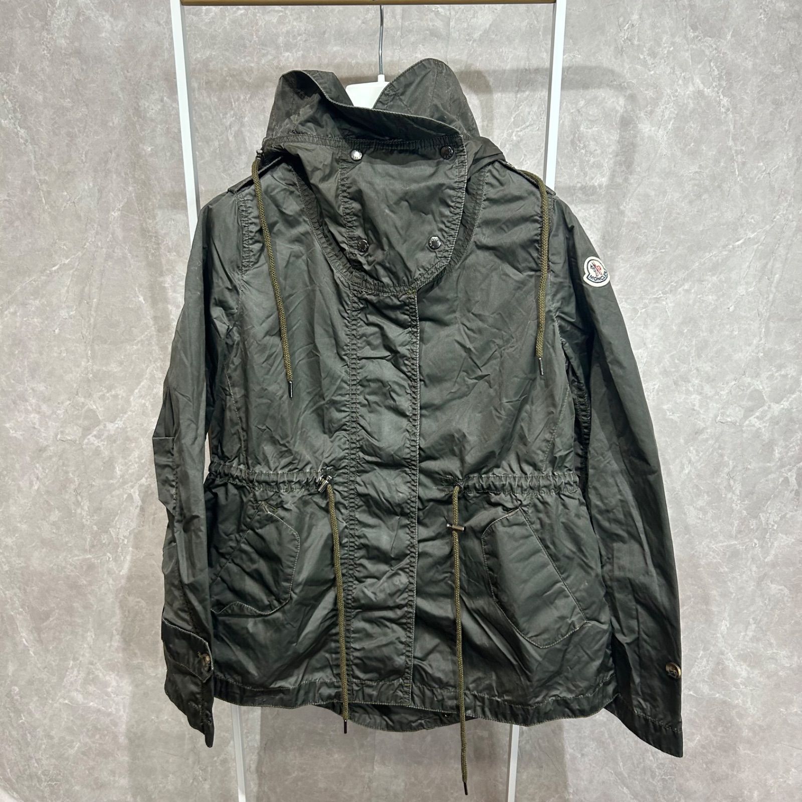 MONCLER モンクレール ナイロンジャケットパーカー カーキ0 - メルカリ