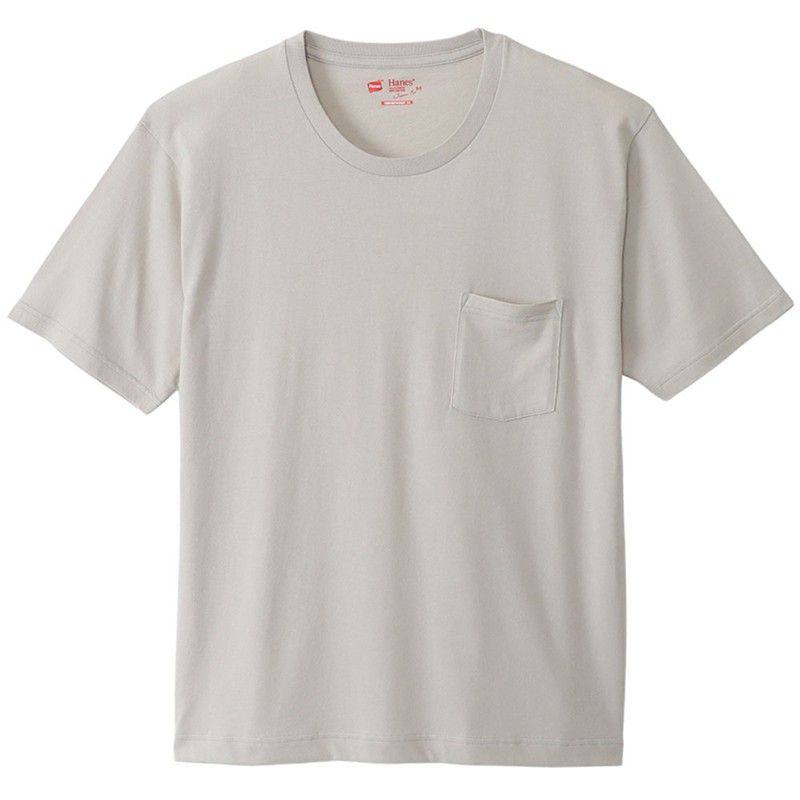 hanes(ヘインズ) CREW NECK T-SHIRT マルチSP半袖Tシャツ (hw5320-03p)、ペールグレー