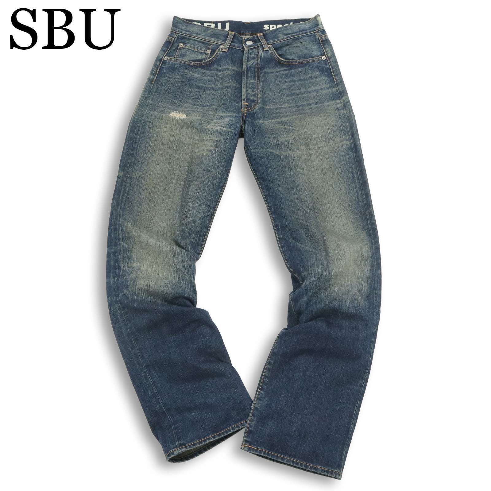 イタリア製☆ SBU STRATEGIC BUSINESS UNIT ダメージ加工☆ ストレート 