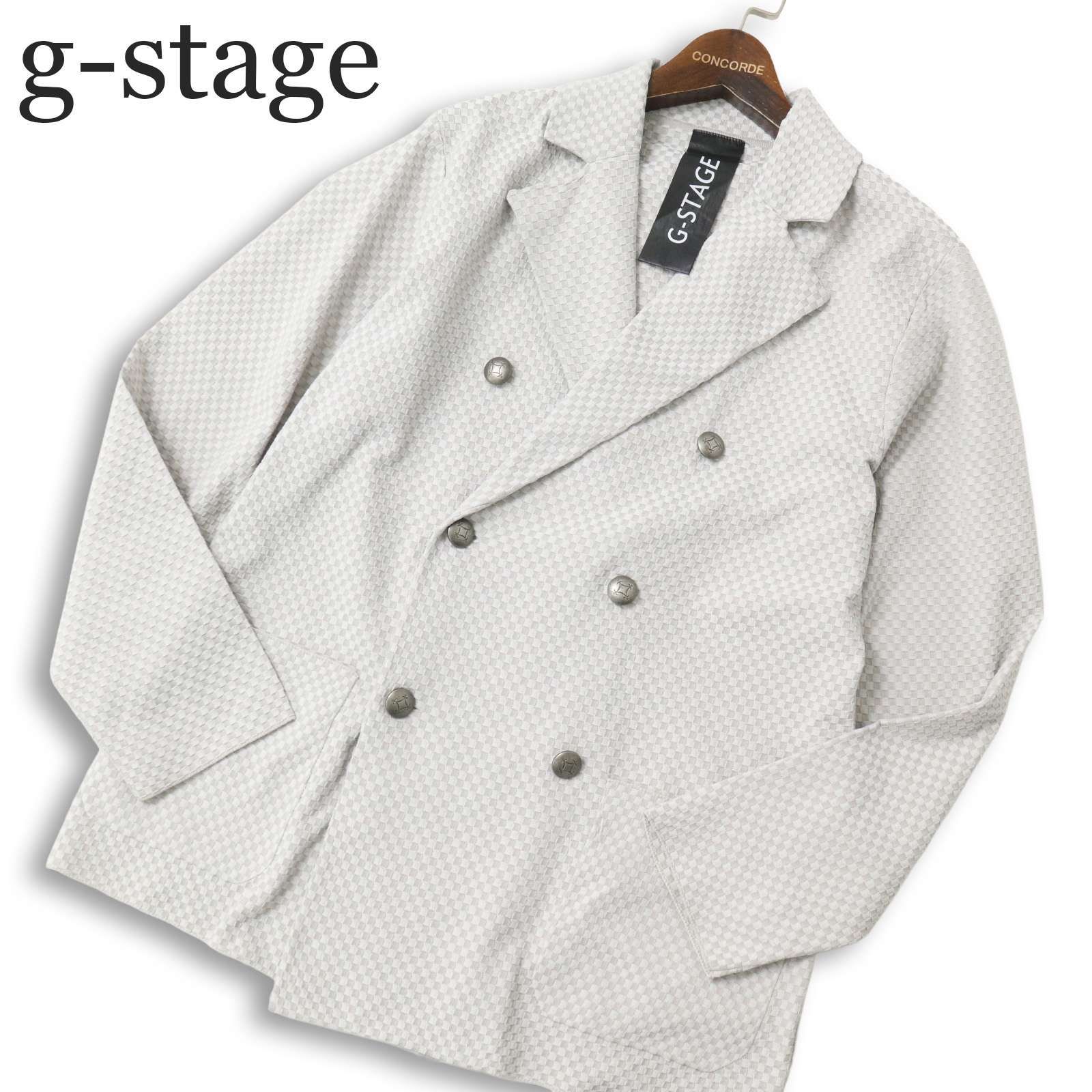 g-stage ジーステージ 通年☆ 刻印 銀ボタン リンクス チェック サマー