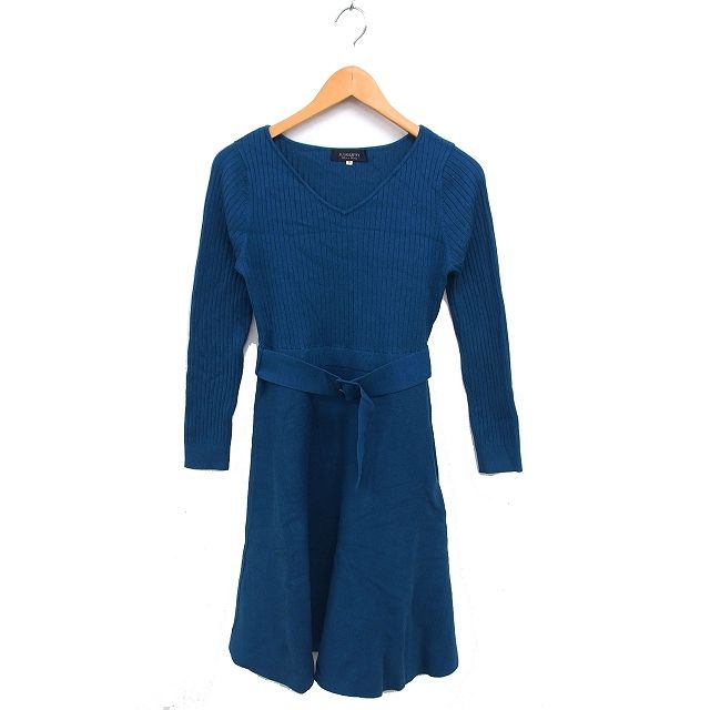 ジャスグリッティー JUSGLITTY Vネック ニット ワンピース フレア ひざ