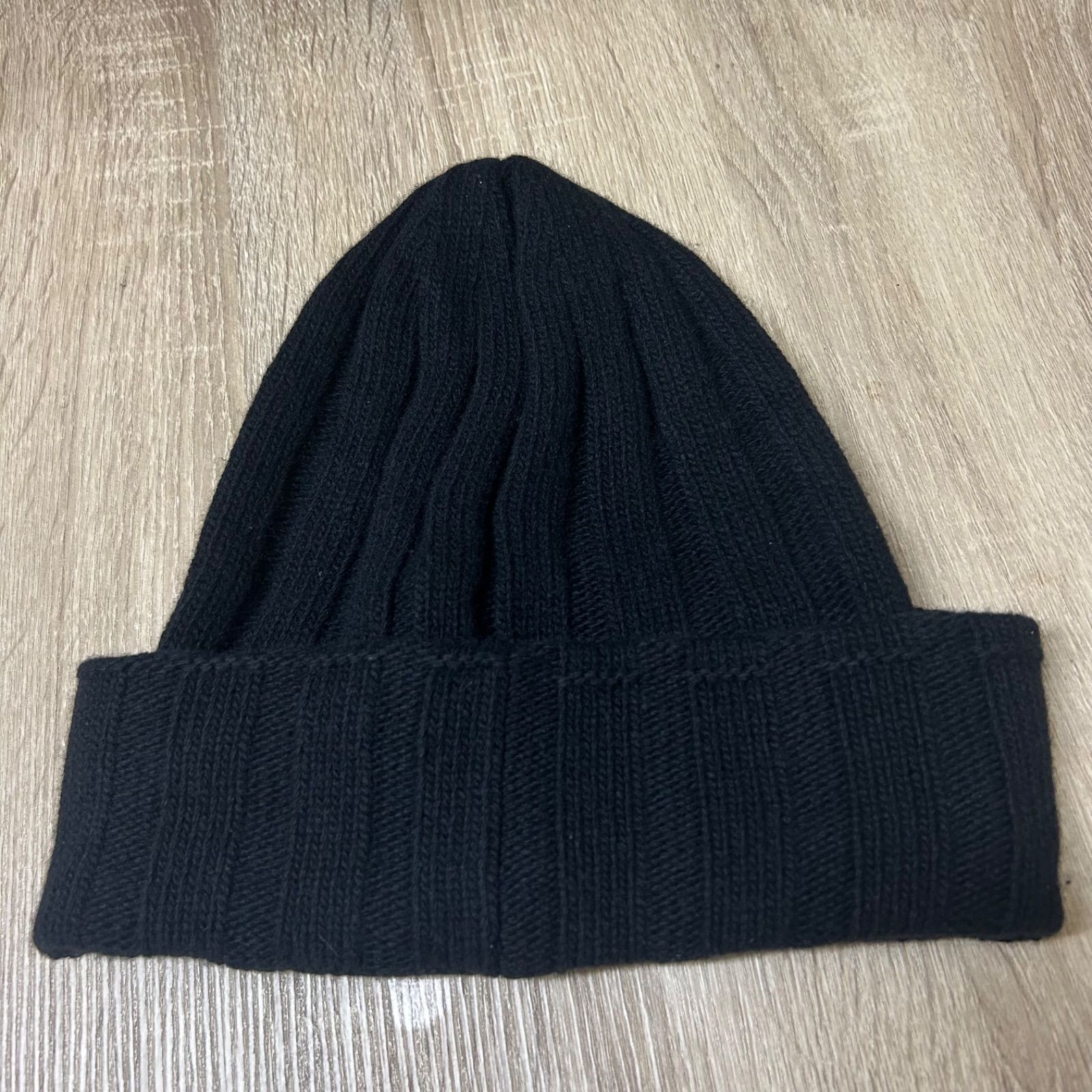 美品】 MONCLER モンクレール ニット帽 ビーニー ブラックラバー