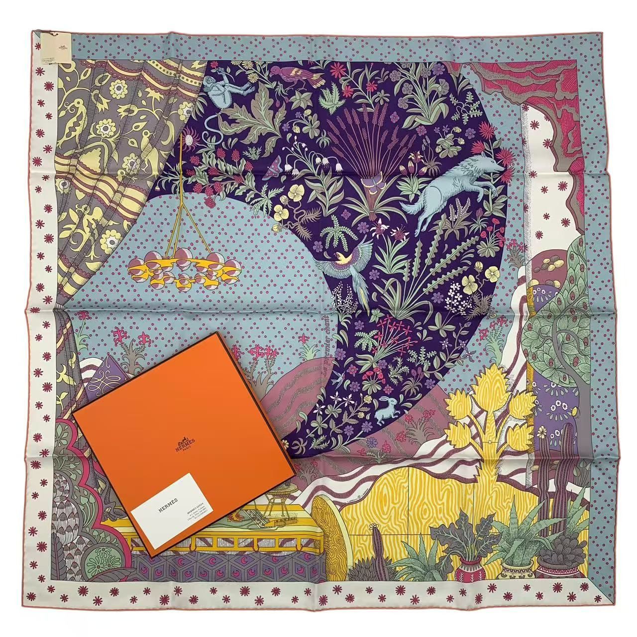 新品同様 HERMES エルメス カレ90 Le Premier Chant 始まりの歌