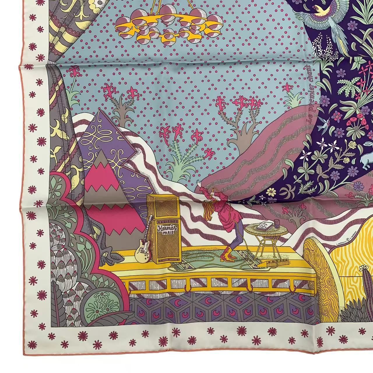 新品同様 HERMES エルメス カレ90 Le Premier Chant 始まりの歌