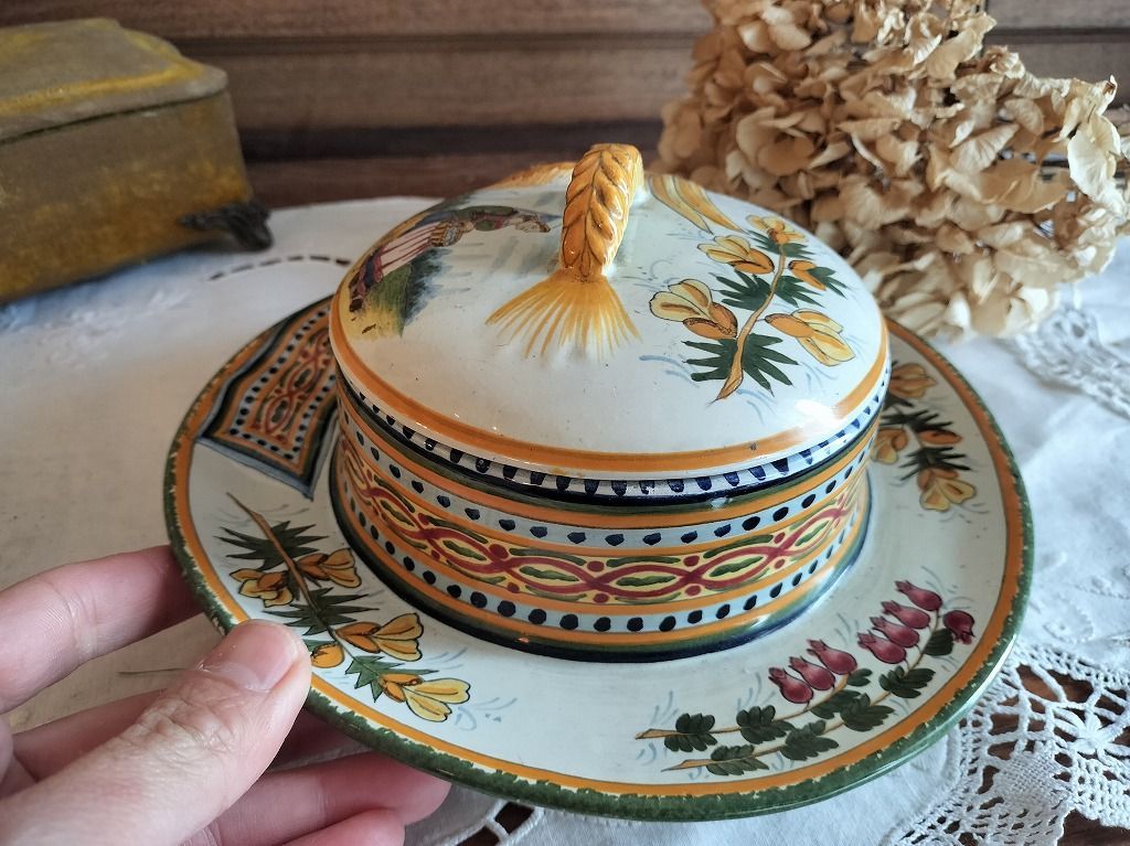 Henriot QuimperとSarregueminesのアンティーク食器 il_fullxfull