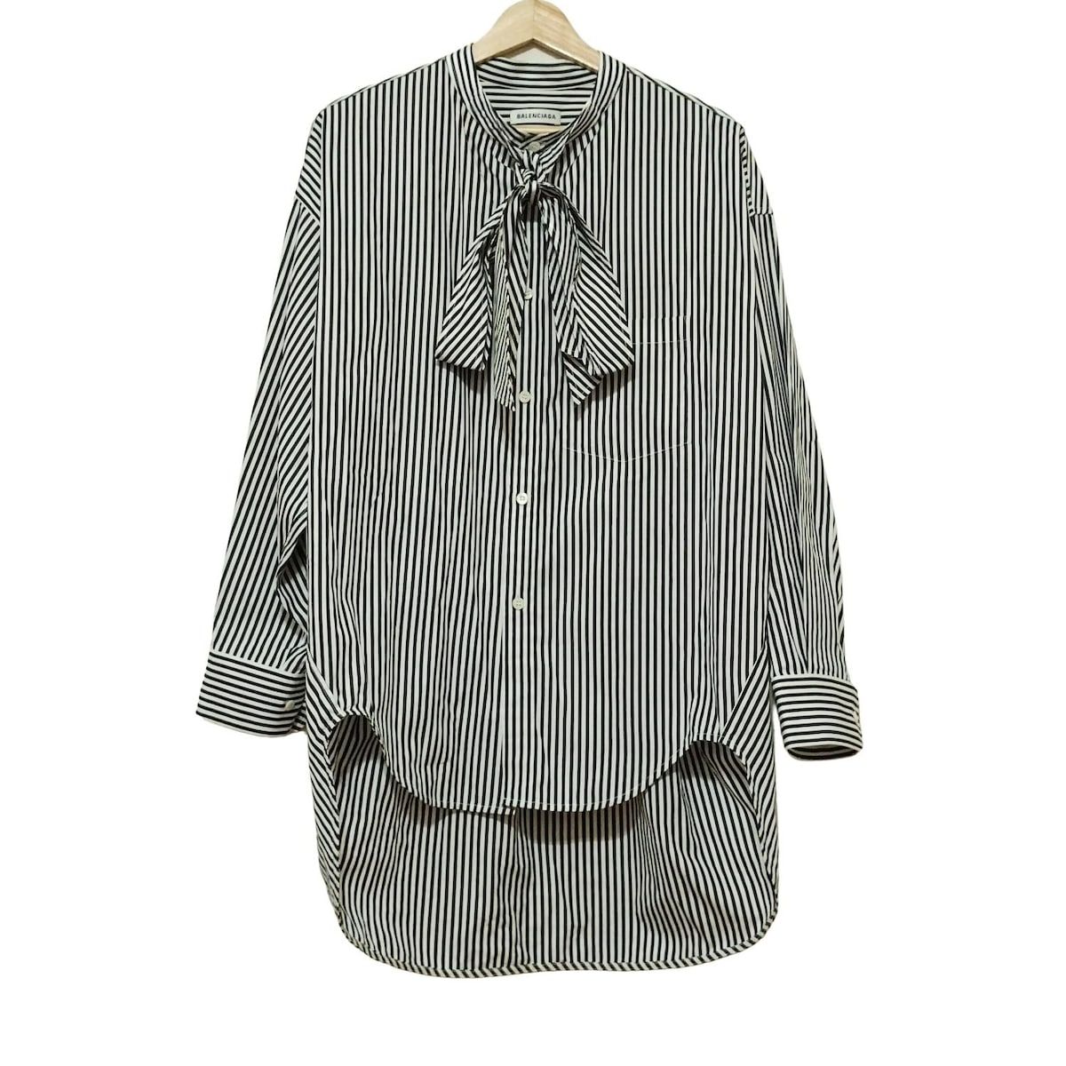 BALENCIAGA ストライプ 長袖シャツ S BALENCIAGA(バレンシアガ) 長袖シャツブラウス サイズ34 S レディース
