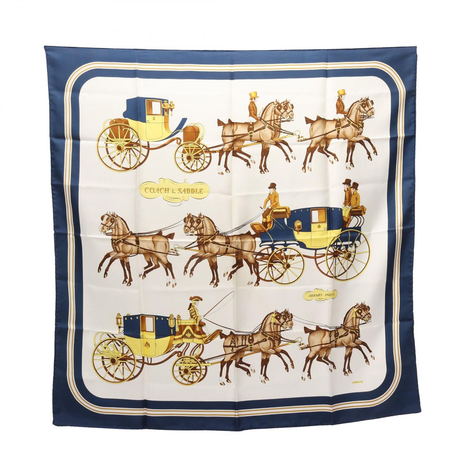 HERMES エルメス カレ90 COACH & SADDLE スカーフ - メルカリ