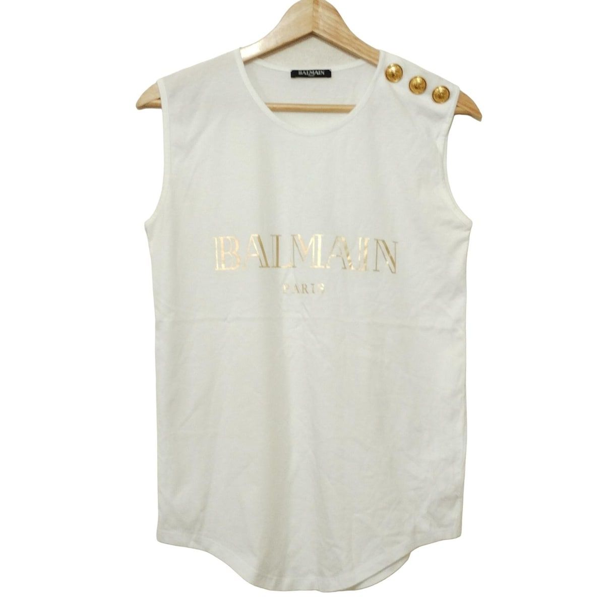 BALMAIN(バルマン) ノースリーブカットソー サイズ34 S レディース美品