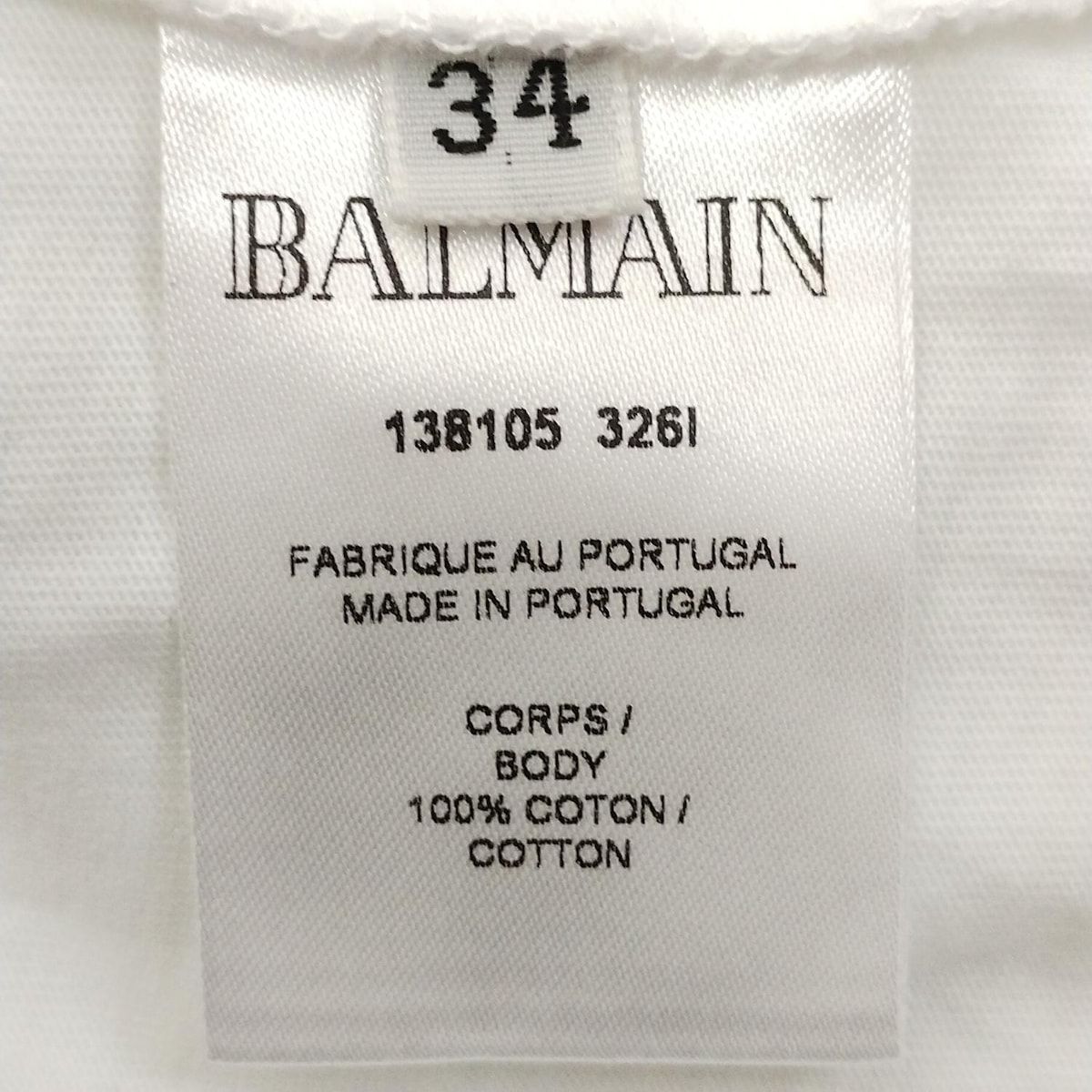 BALMAIN(バルマン) ノースリーブカットソー サイズ34 S レディース美品