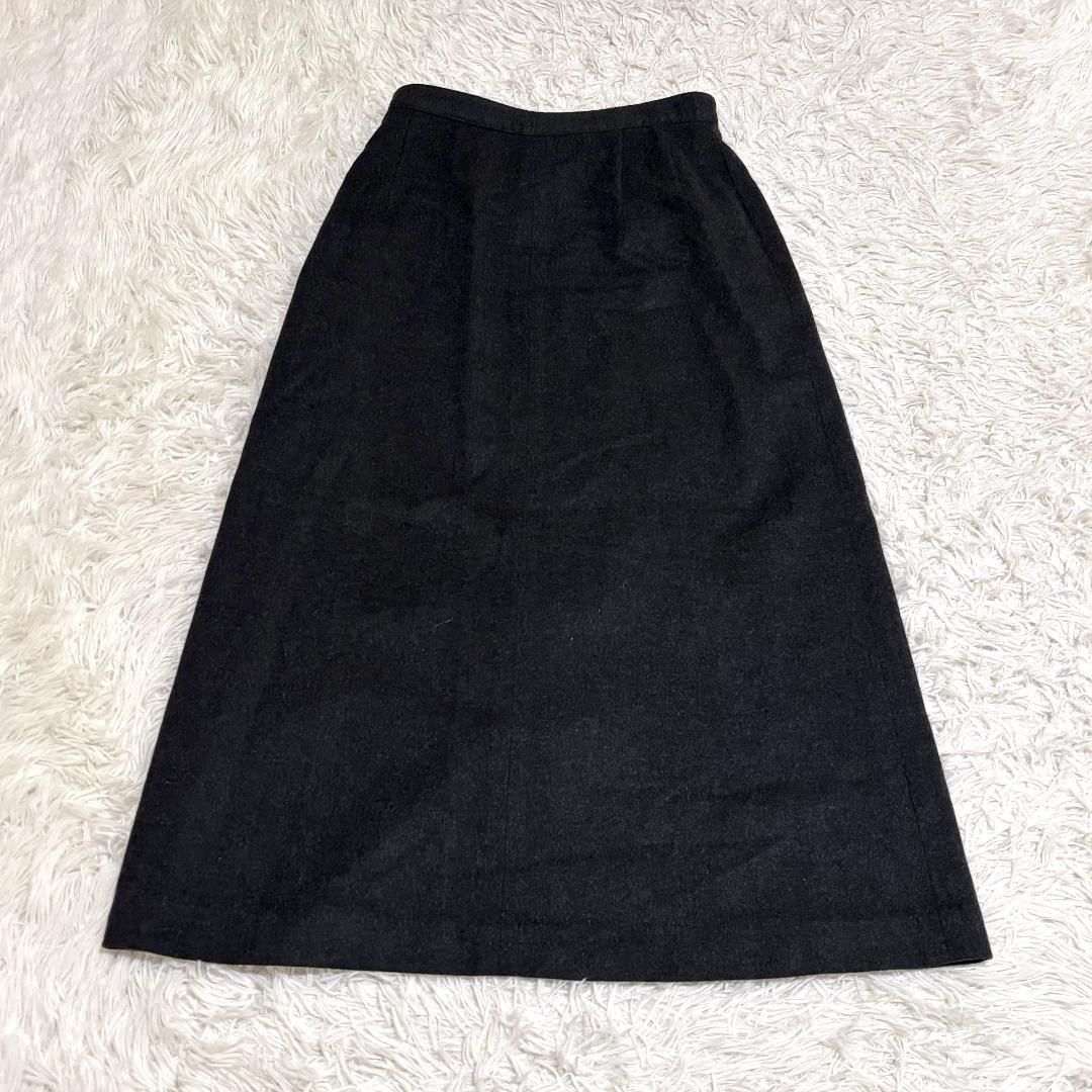 【タグ付き新品】マドモアゼルノンノン　ウール100%　ロングスカート　Ｌ タグ付き新品】マドモアゼルノンノン ウール100% ロングスカート L