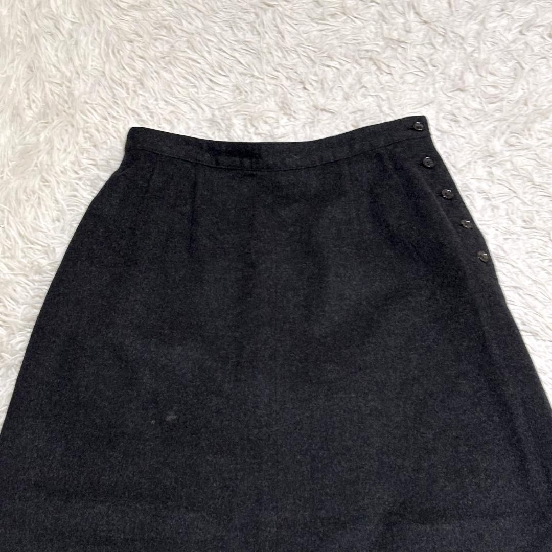 MademoiselleNONNON アンゴラウールロングスカート L グレー - メルカリ