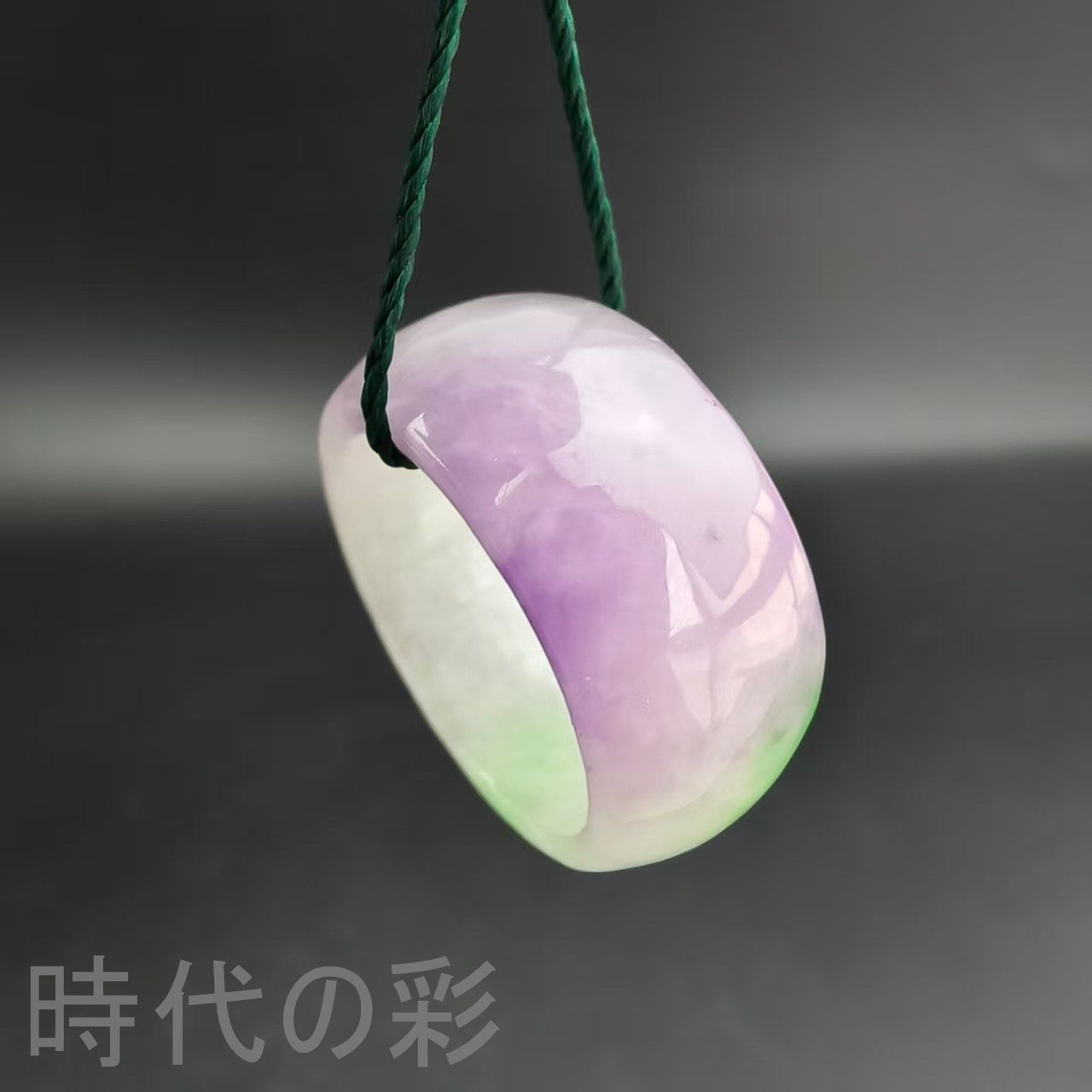 古玉老翡翠 指環リング』中国古美術 古代ミャンマー 紫青老種 手工彫刻