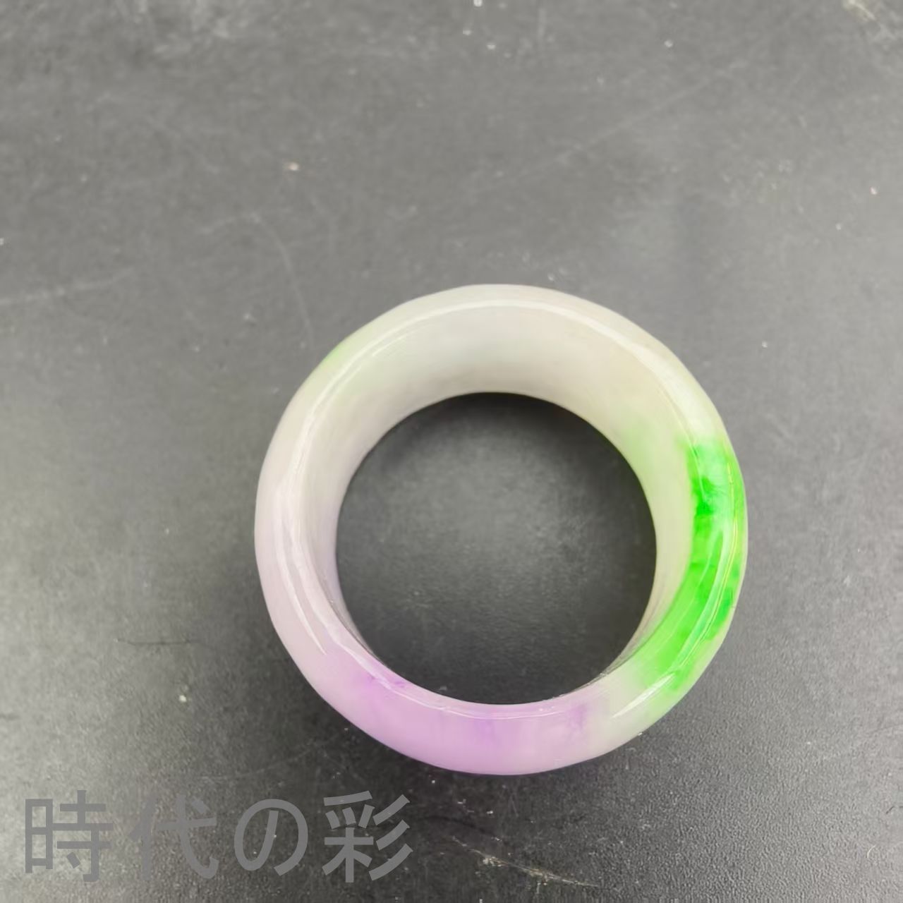 古物骨董白玉指輪　　リング 旧家蔵出し、骨董品、縁起物、古美術品　、風水 古玉老翡翠 指環リング』中国古美術 古代ミャンマー 紫青老種 手工彫刻