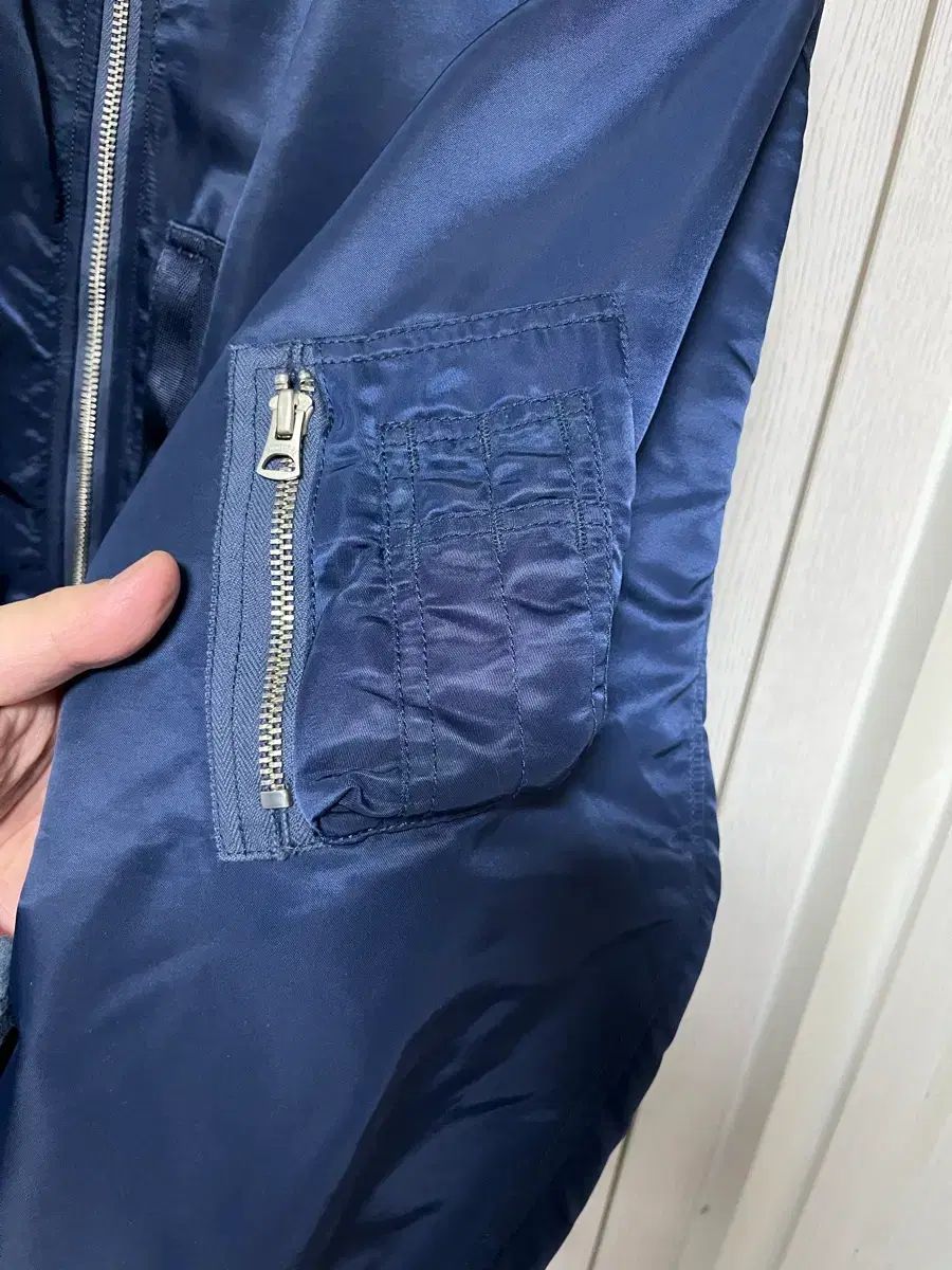 nanamica(ナナミカ) ブルゾン ma-1 ジャケット ネイビー M size - メルカリ