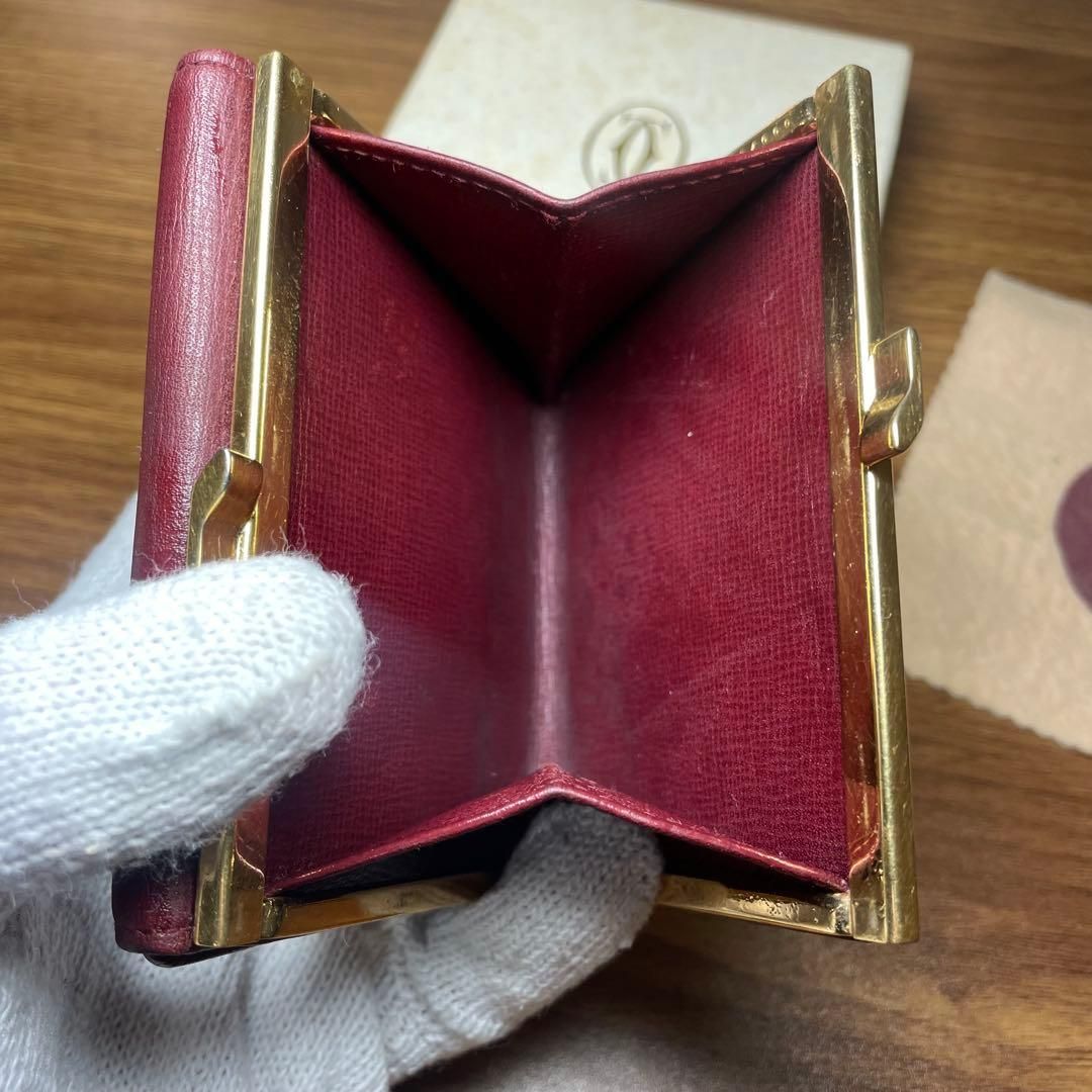希少品】カルティエ マスト 二つ折り財布 ボルドー 箱付 - メルカリ