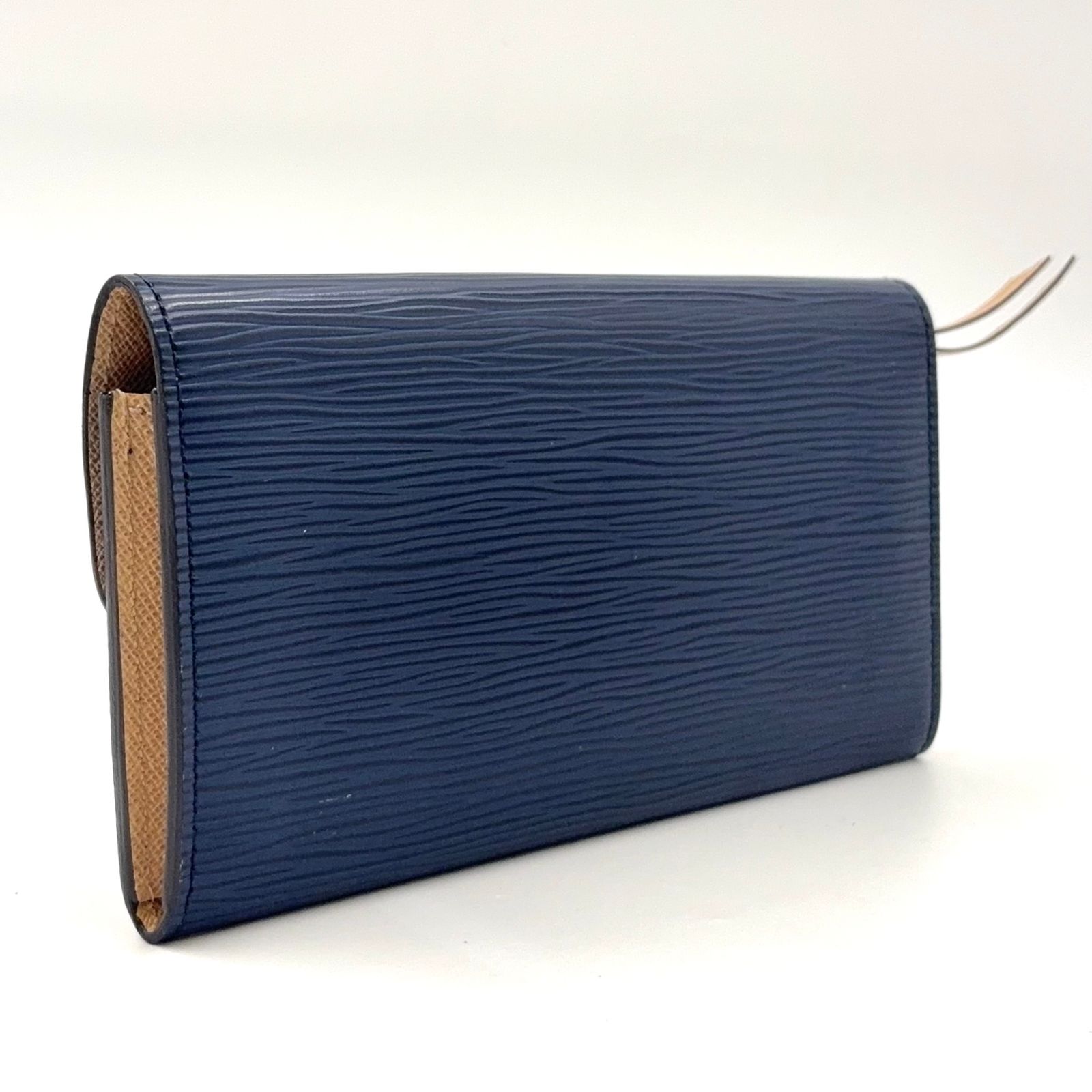 LOUIS VUITTON ポルトフォイユ エミリー エピ レザー ネイビー 二