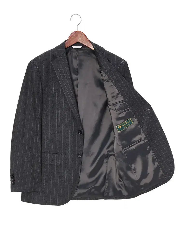 シルクカシミヤブレンドウールバスケットウィーブジャケット マエストロ ウールカシミア ブレンド ストライプ ジャケット 50R 52R 新品