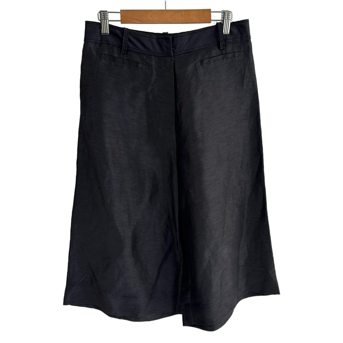 【値下】Acne Studios ブラック ワイドハーフパンツ　46 ACNE STUDIOS(アクネ ストゥディオズ) ハーフパンツ サイズ32 XS