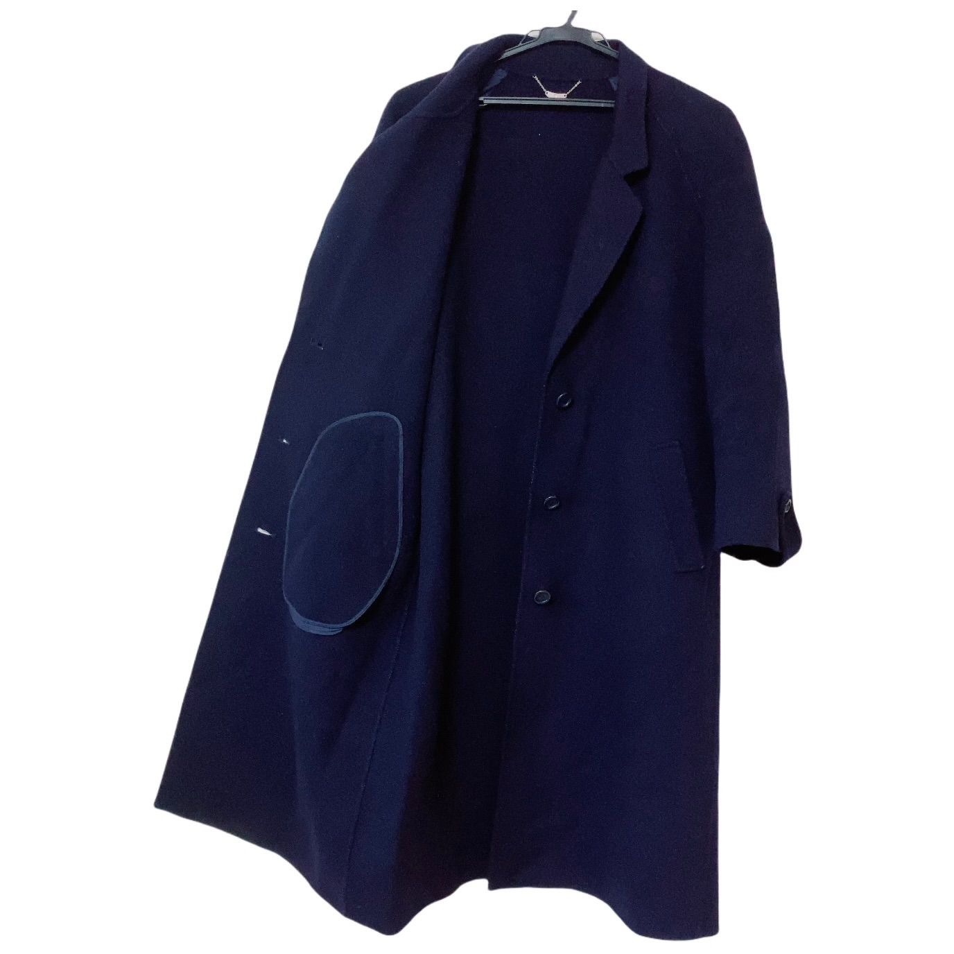 カシミヤロングコート 紺 ネイビー レディース 9号 日本製 オシャレ