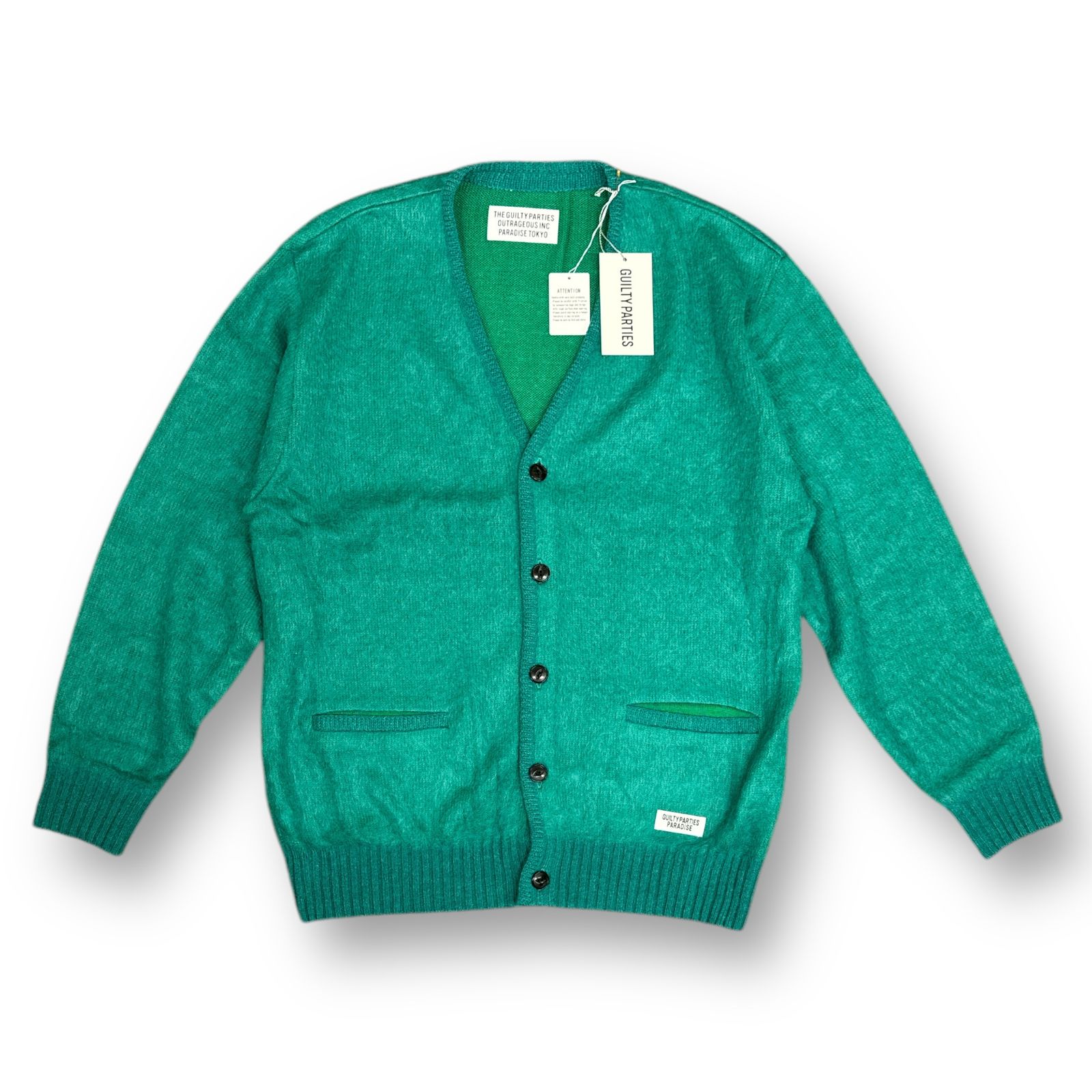 参考上代47300円 未使用 WACKO MARIA 22AW MOHAIR CARDIGAN モヘヤ 