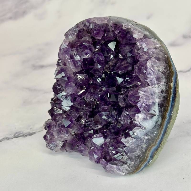 珍！アメジスト　ジオード　スフィア　天然石置物　E88 260：【紫結晶の魅力】アメジストジオード 331g 天然石 原石 晶洞 置物