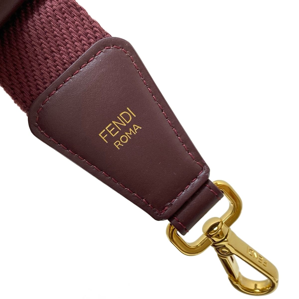 FENDI(フェンディ) ショルダーストラップ美品 - ボルドー ズッカ柄