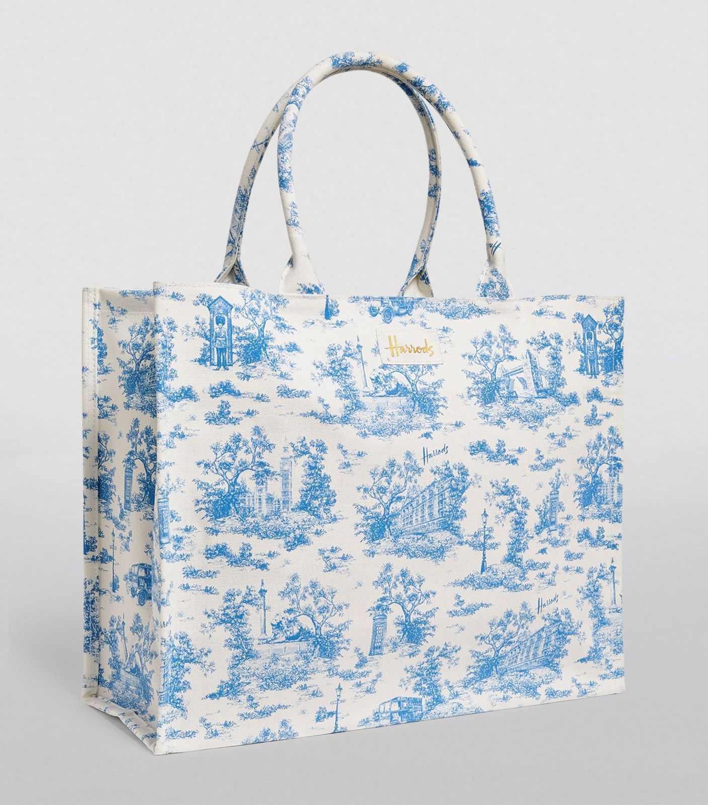 新品 Harrods ハロッズ トワルドジュイ トートバッグ コットン 