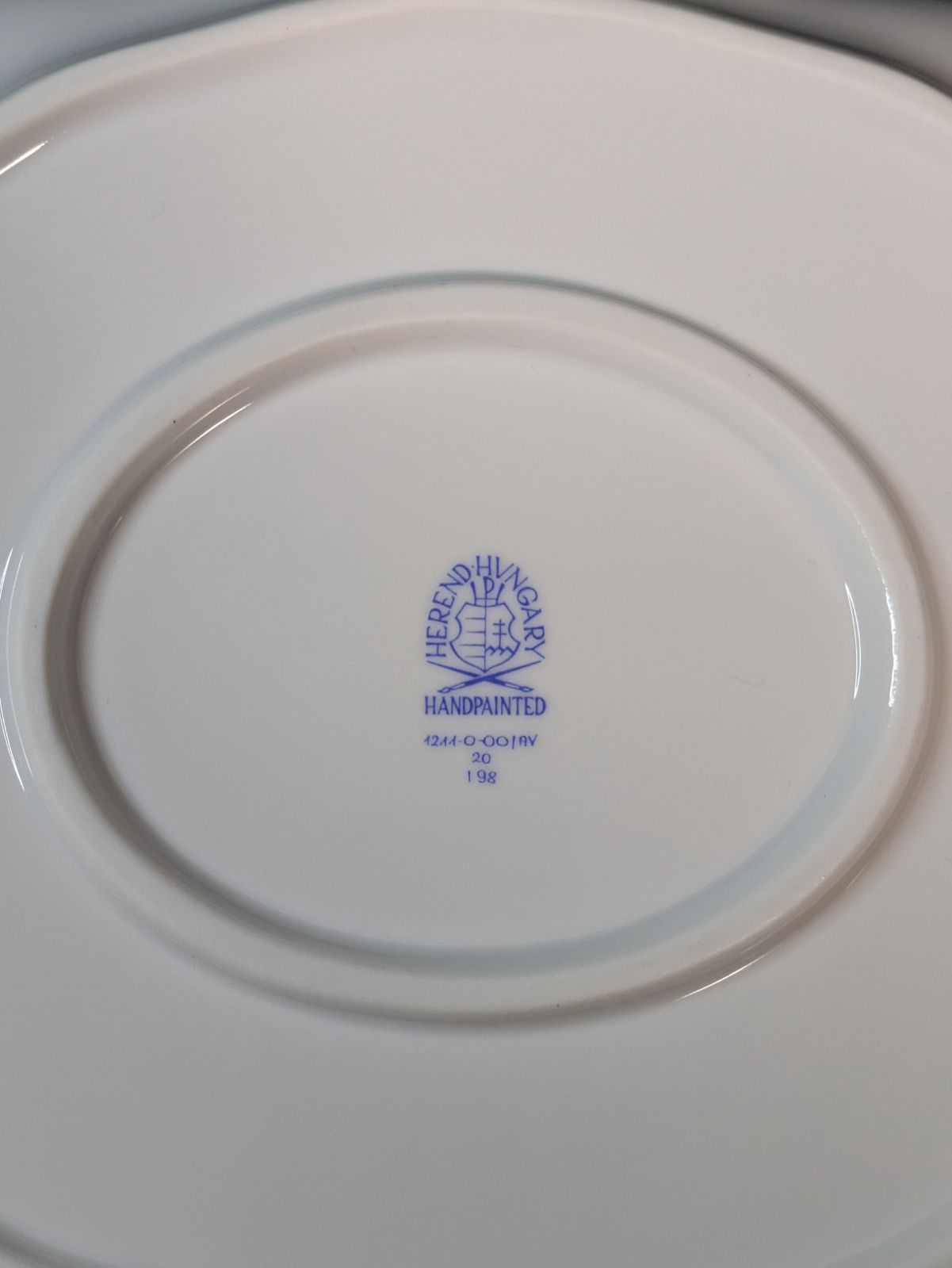 ヘレンド アポニー・グリーン AV オーバルディッシュ 26.5cm Herend