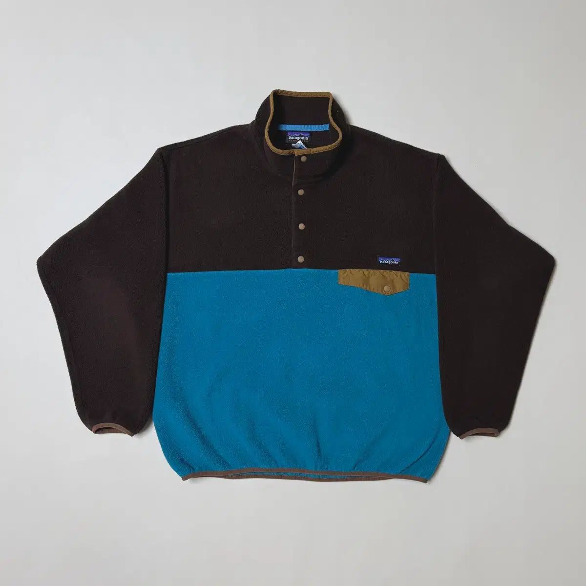 L パタゴニア Synchilla シンチラ フリース ブラウン ブルー ミント