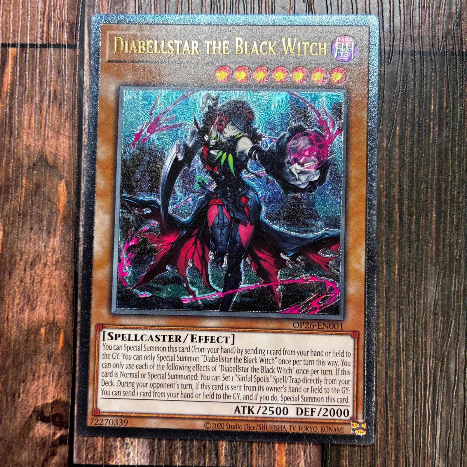 遊戯王 EU版 黒魔女ディアベルスター レリーフ - メルカリ