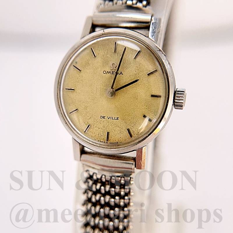 稼働 オメガ デヴィル 手巻き レディース腕時計 シルバーカラー OJ261