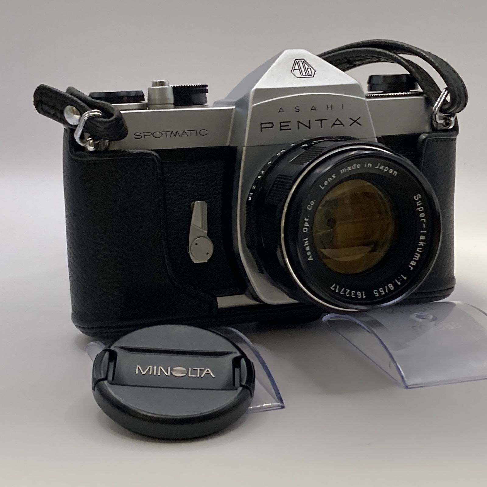 動作確認済】PENTAX SP / Super-Takumar 55mm f1.8 / 純正ハーフケース