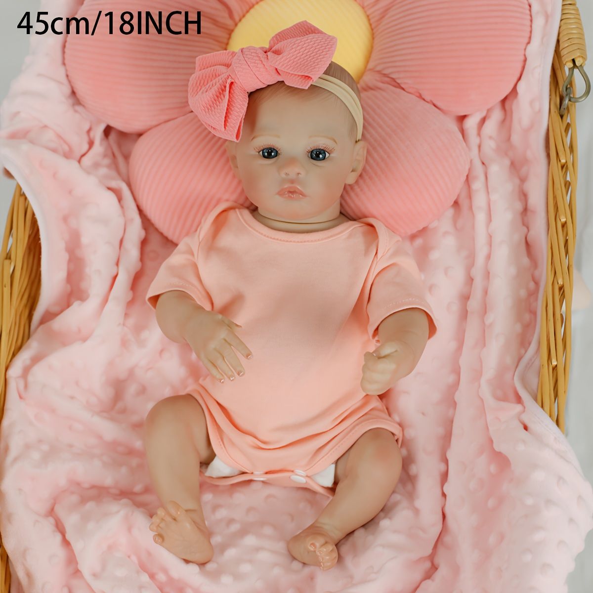 リアルな可愛さ】新生児リボーンドール 45cm ソフトビニール製 可動式