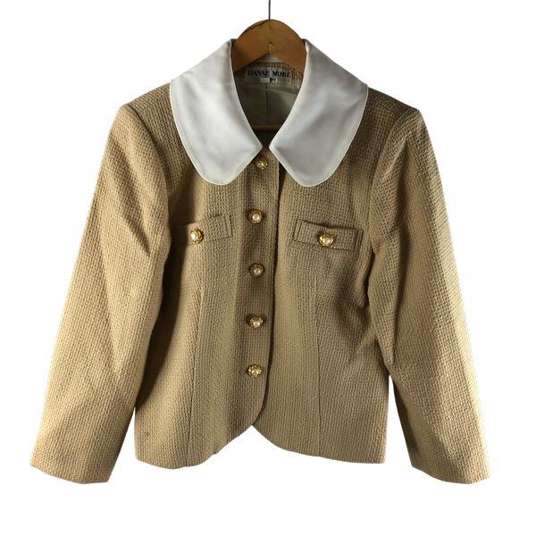 【新品タグ付】HANAE MORI ジャガード スカートスーツ セットアップ タグ付き ハナエモリ ジャケット スカート セットアップ 新品タグ付