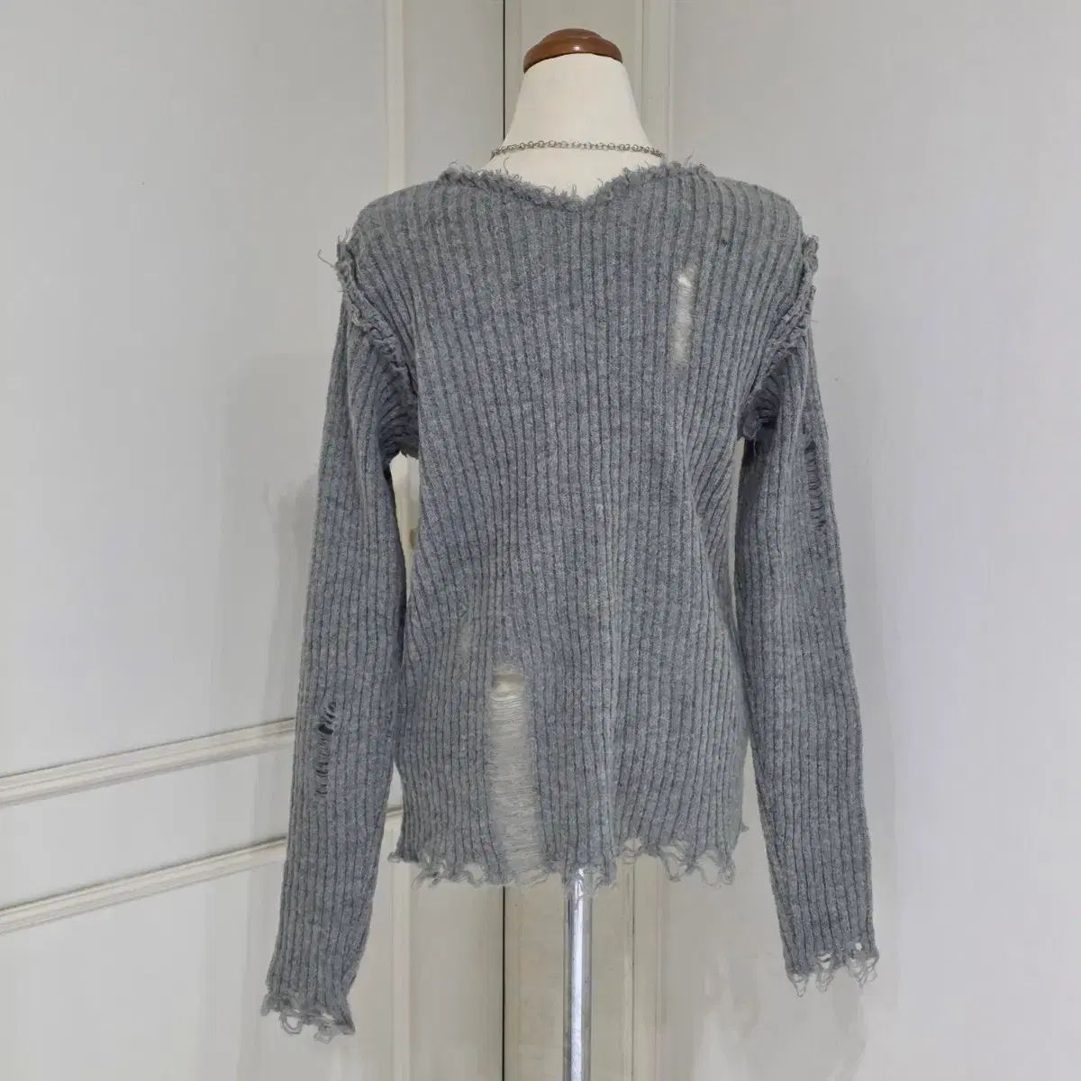 ヴィンテージ) フェアリー グランジ y2k Vネック ダメージ ウール