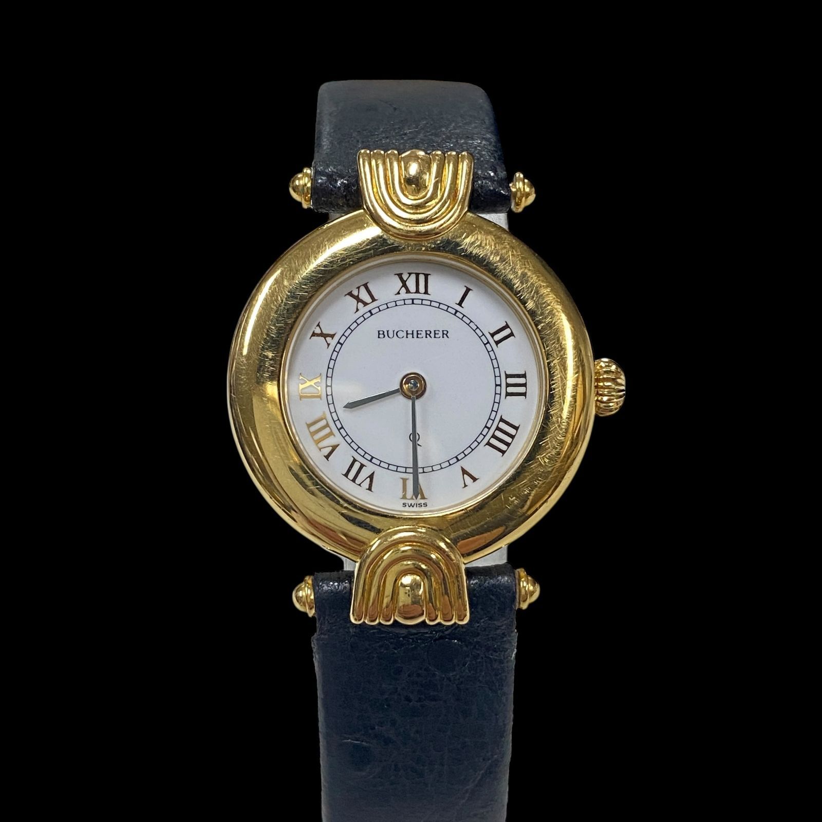 希少 稼働品 BUCHERER ブッフェラー 腕時計 チェンジベルト クォーツ