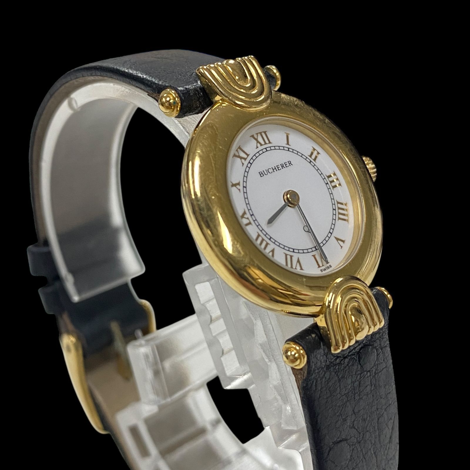 希少 稼働品 BUCHERER ブッフェラー 腕時計 チェンジベルト クォーツ